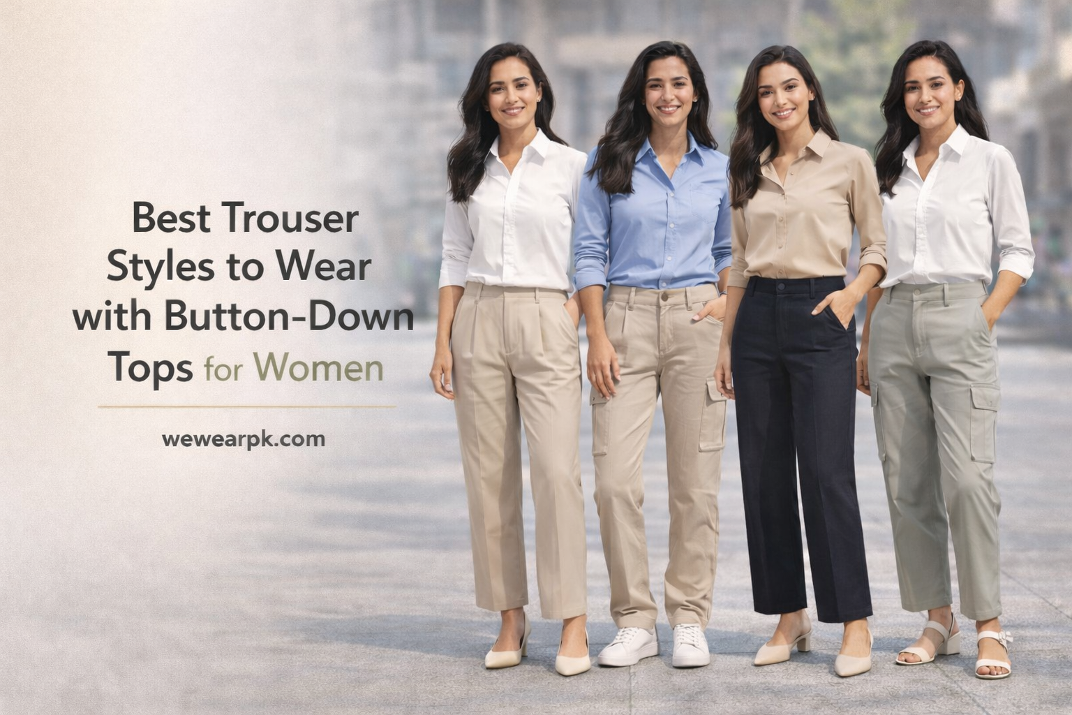 Best Trouser Styles to Wear with Button-Down Tops for Women  wewear