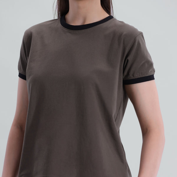 Contrast Rib Tee
