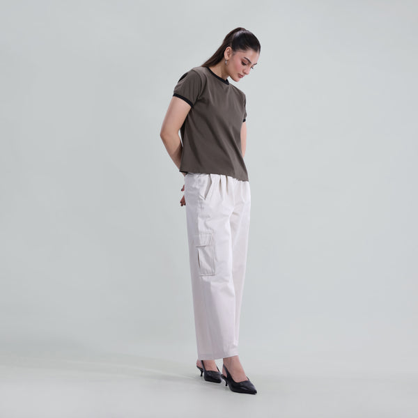 Contrast Rib Tee