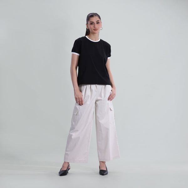 Contrast Rib Tee