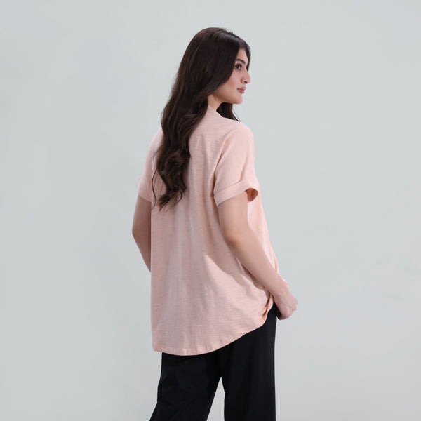 Slub Lace Trim Top
