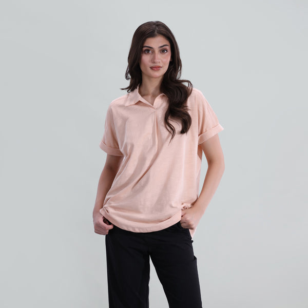 Slub Lace Trim Top
