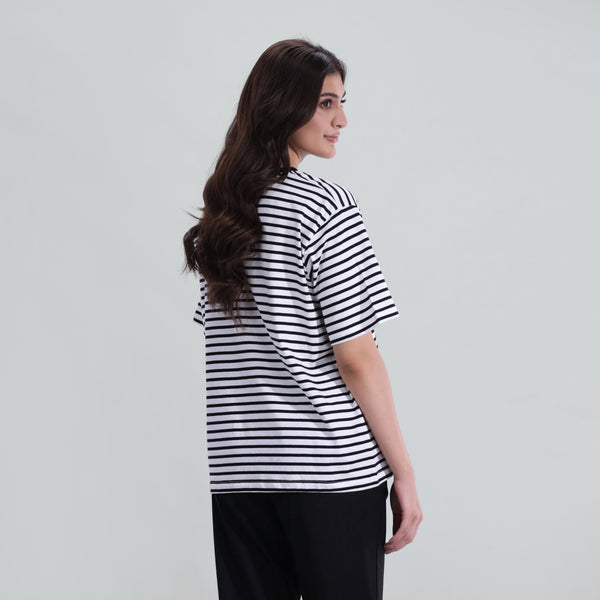 Striped oversized Fit Tee