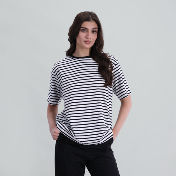 Striped oversized Fit Tee