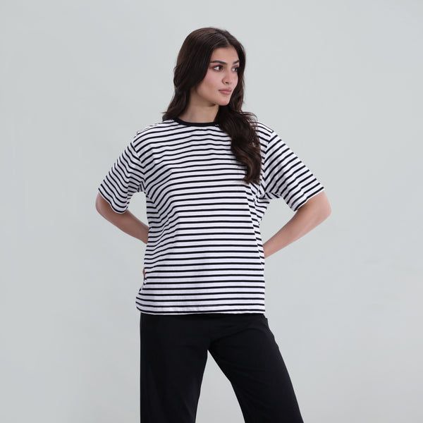 Striped oversized Fit Tee