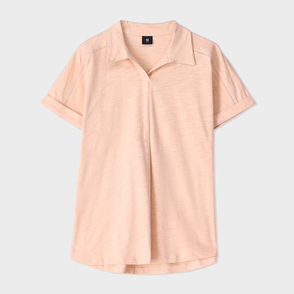 Slub Lace Trim Top