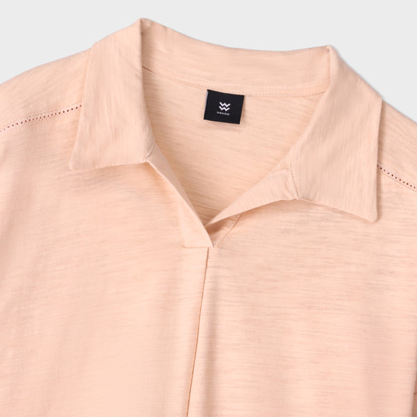 Slub Lace Trim Top