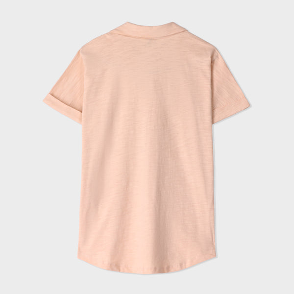 Slub Lace Trim Top