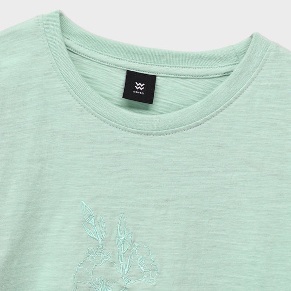 Slub Embroidered Tee