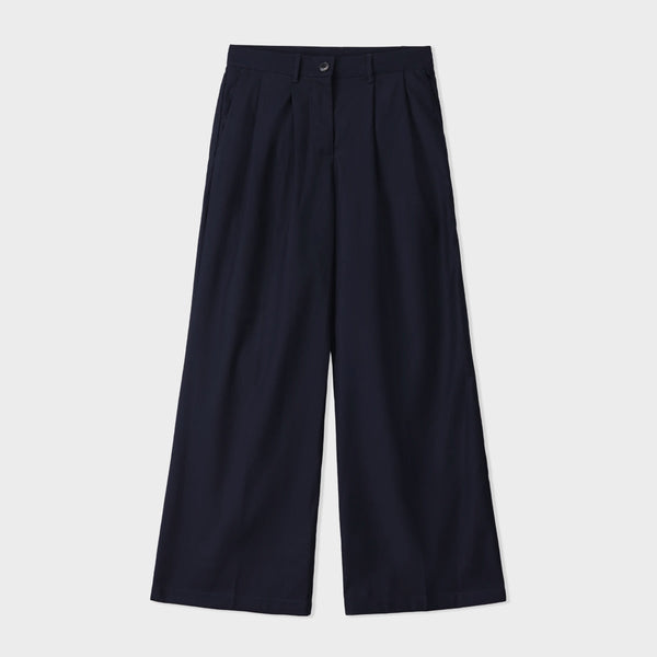 Tailored Wide Leg Pleated Trouser