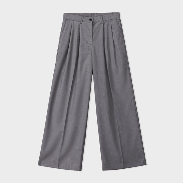 Tailored Wide Leg Pleated Trouser