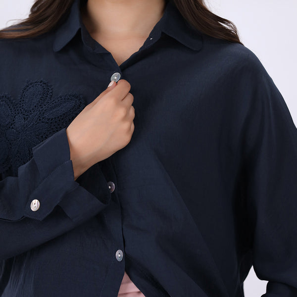 Embellished Textured Shirt