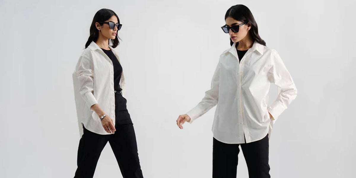 oversized button-down shirt for women