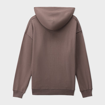french terry Hoodie in Camel brown - view 3