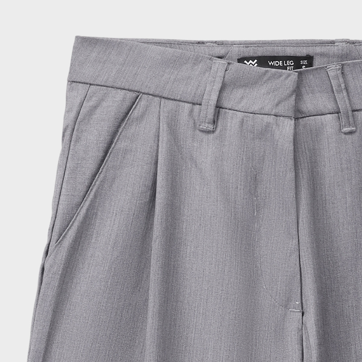 Wide Leg Pleated Suit Pant