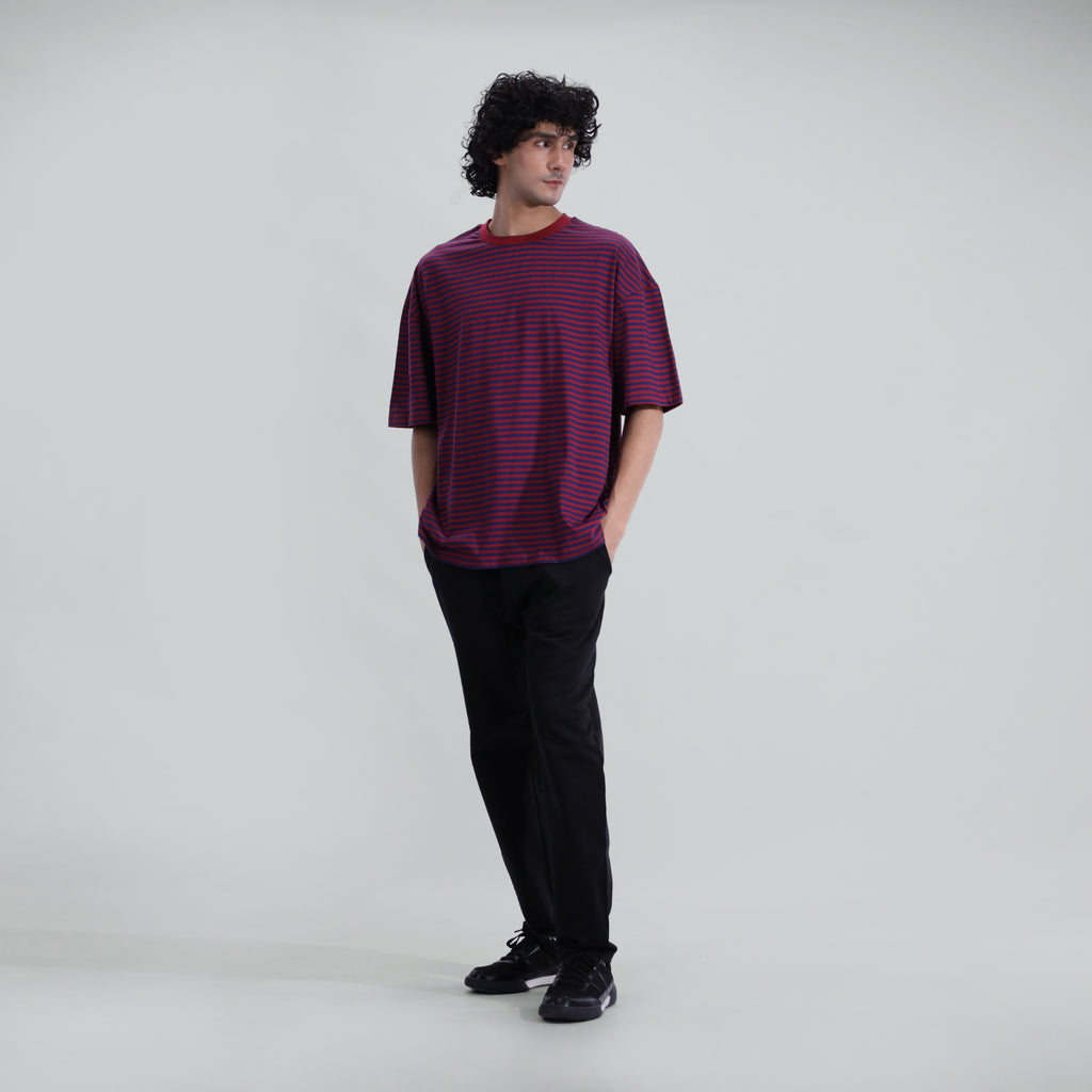 Striped Oversized Fit Tee