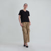 Slub V neck TEE