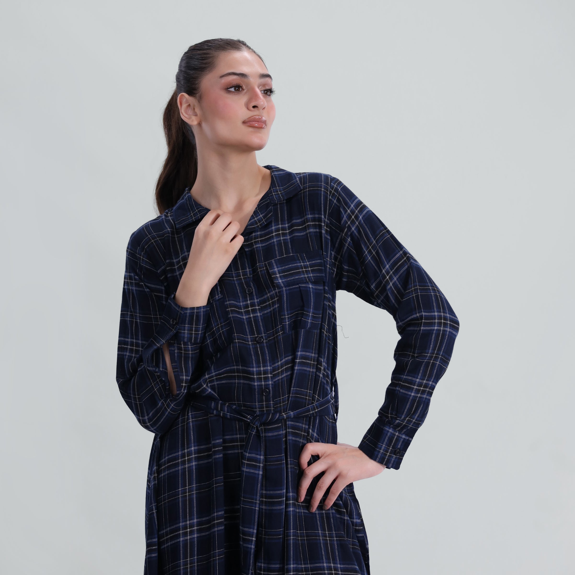 Flowy Checkered Tunic