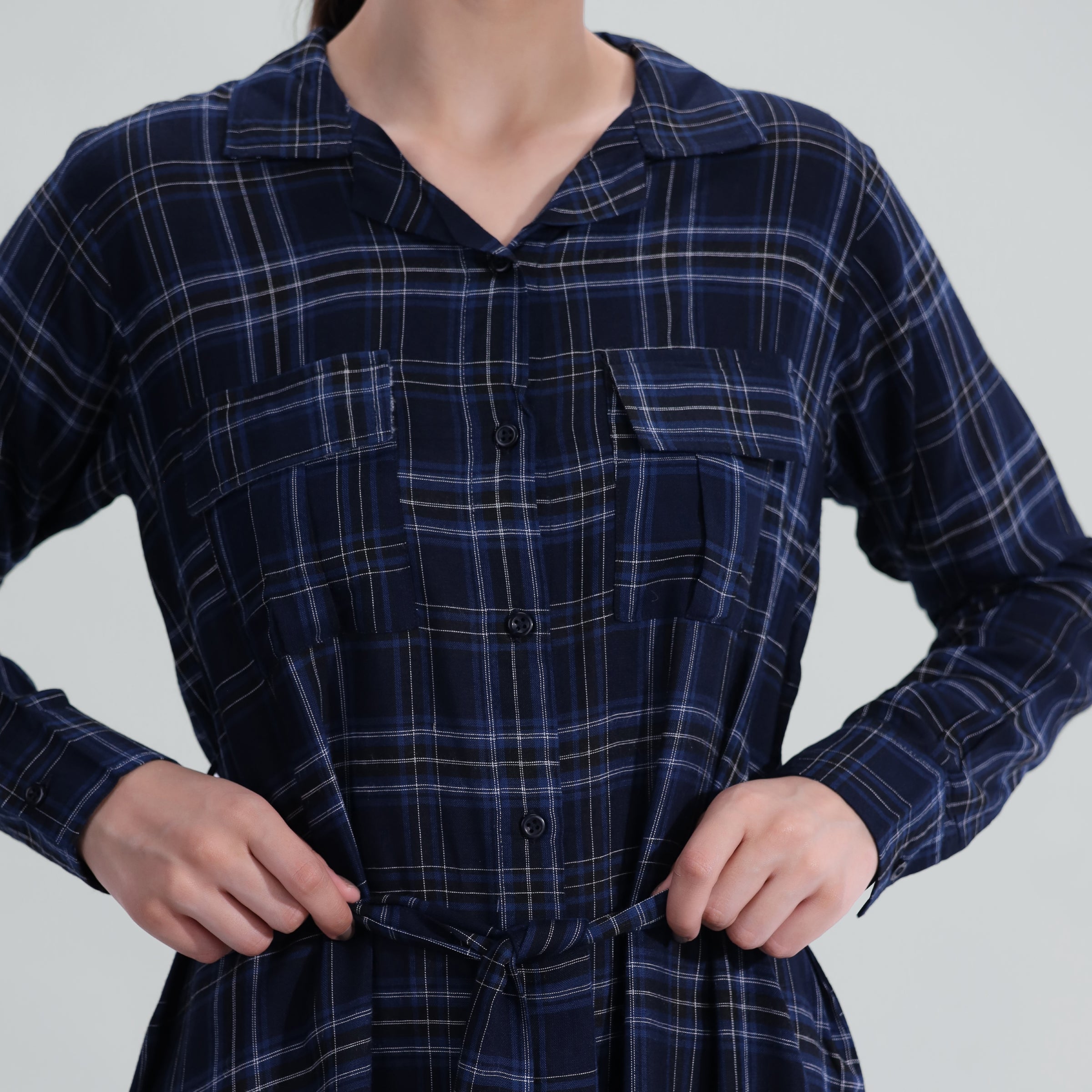 Flowy Checkered Tunic