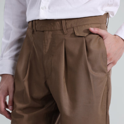Pleated Pant with Belt Details