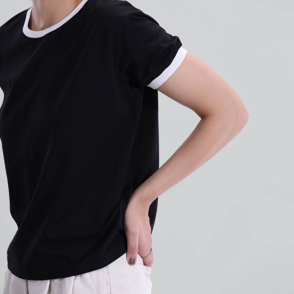 Contrast Rib Tee