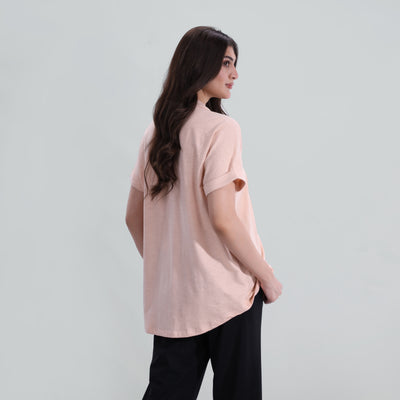 Slub Lace Trim Top