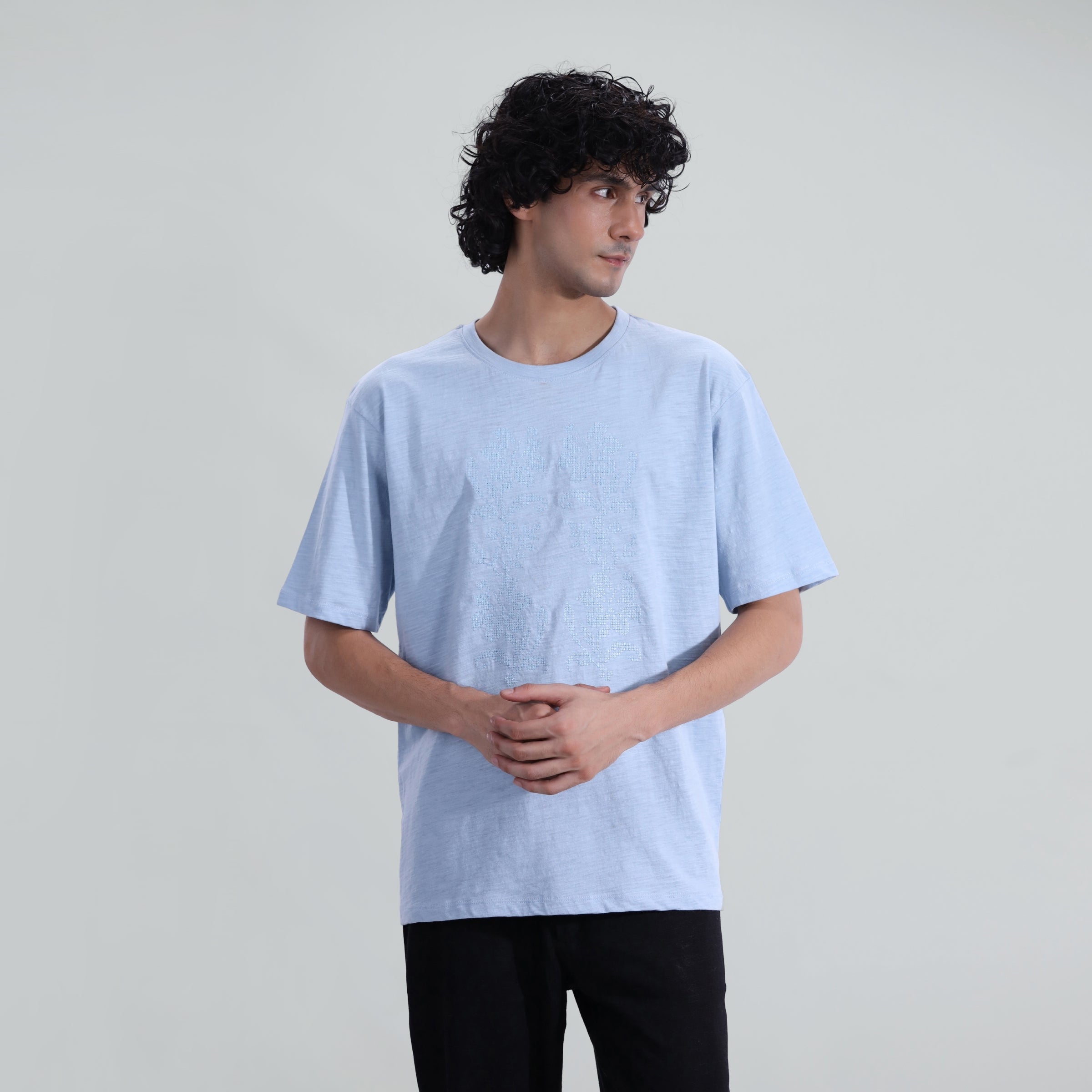 Slub Embroidered Tee