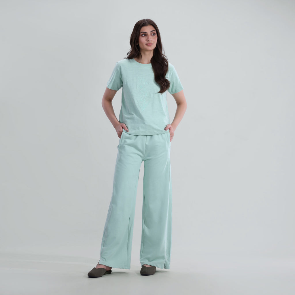 Twill Terry Pleated trouser