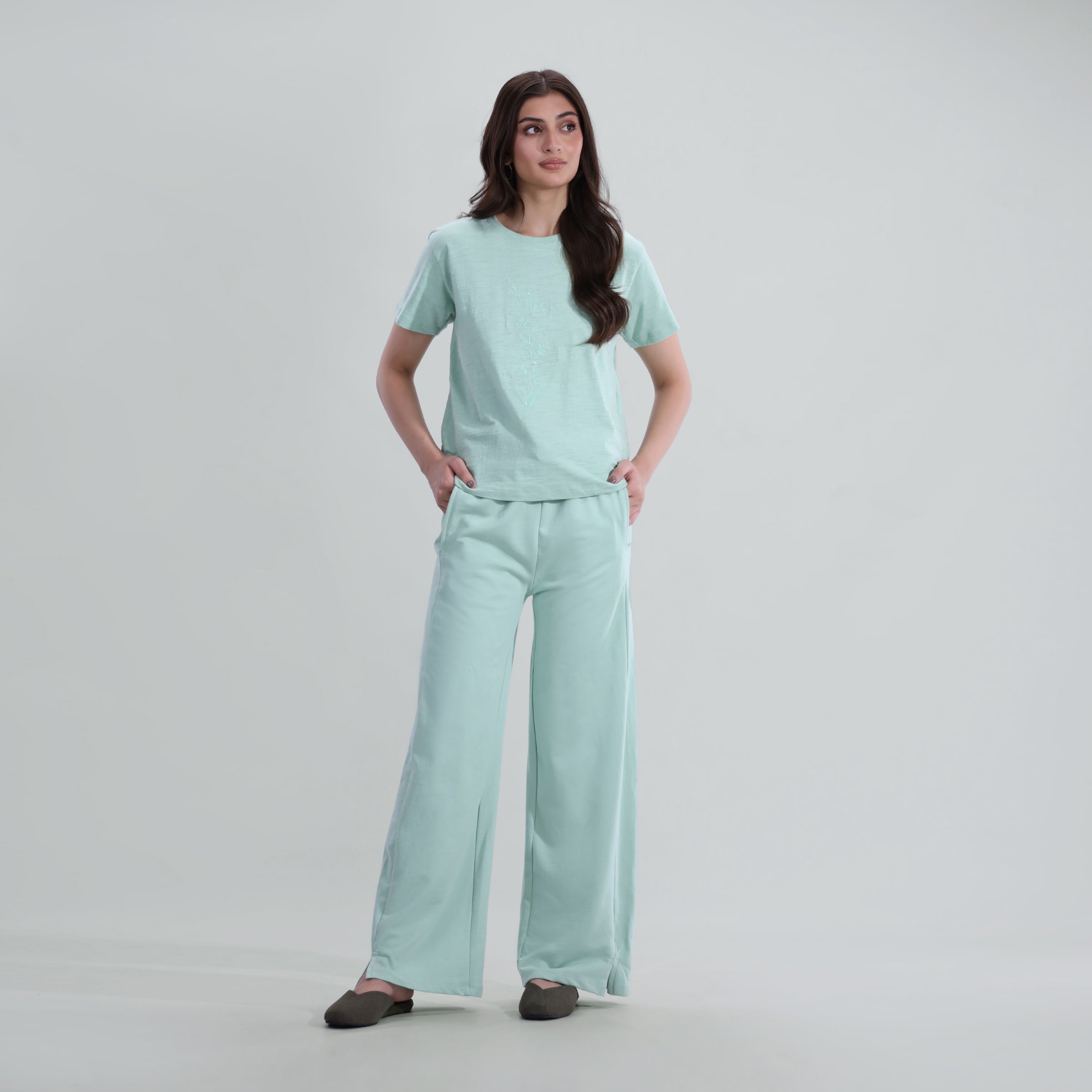 Slub Embroidered Tee