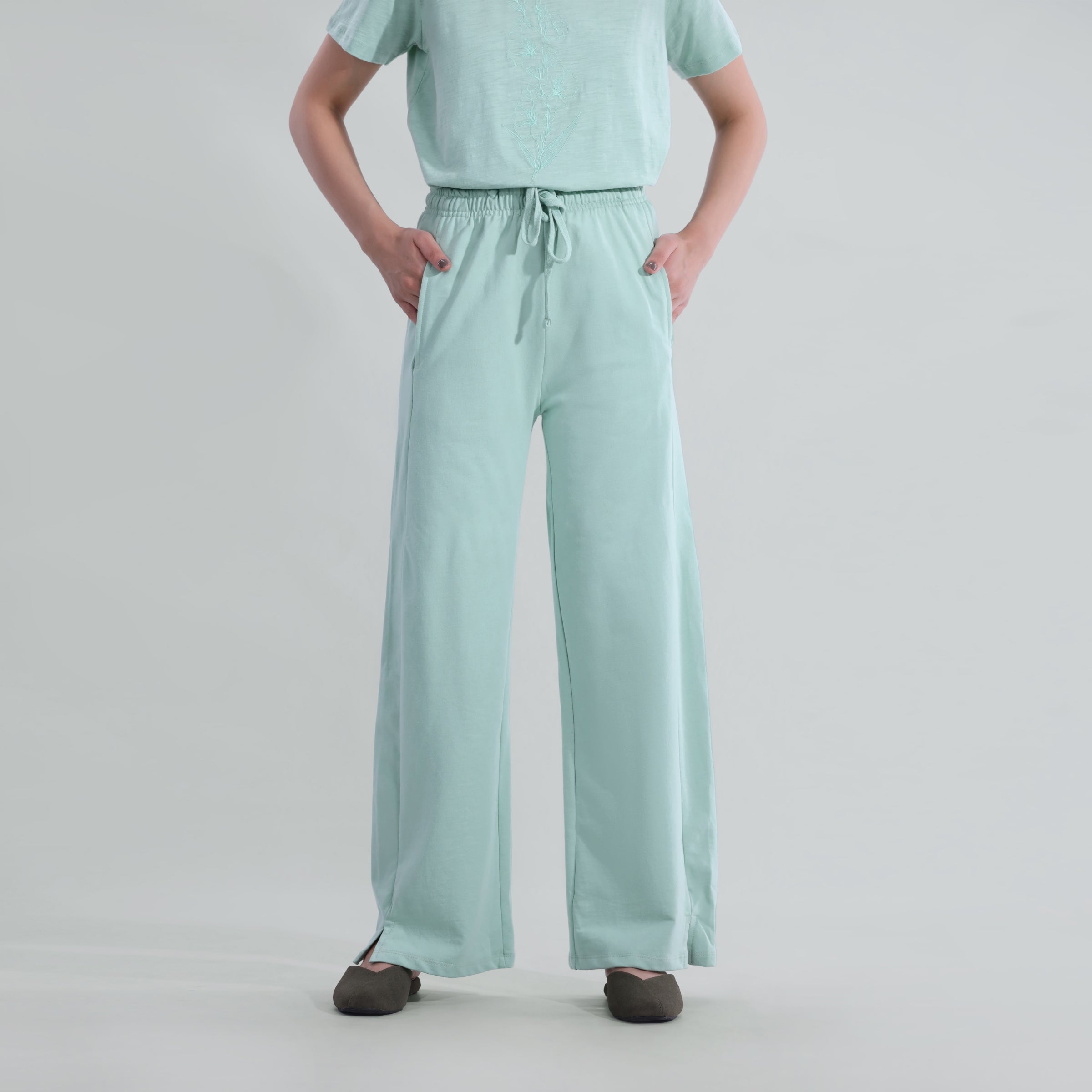 Twill Terry Pleated trouser