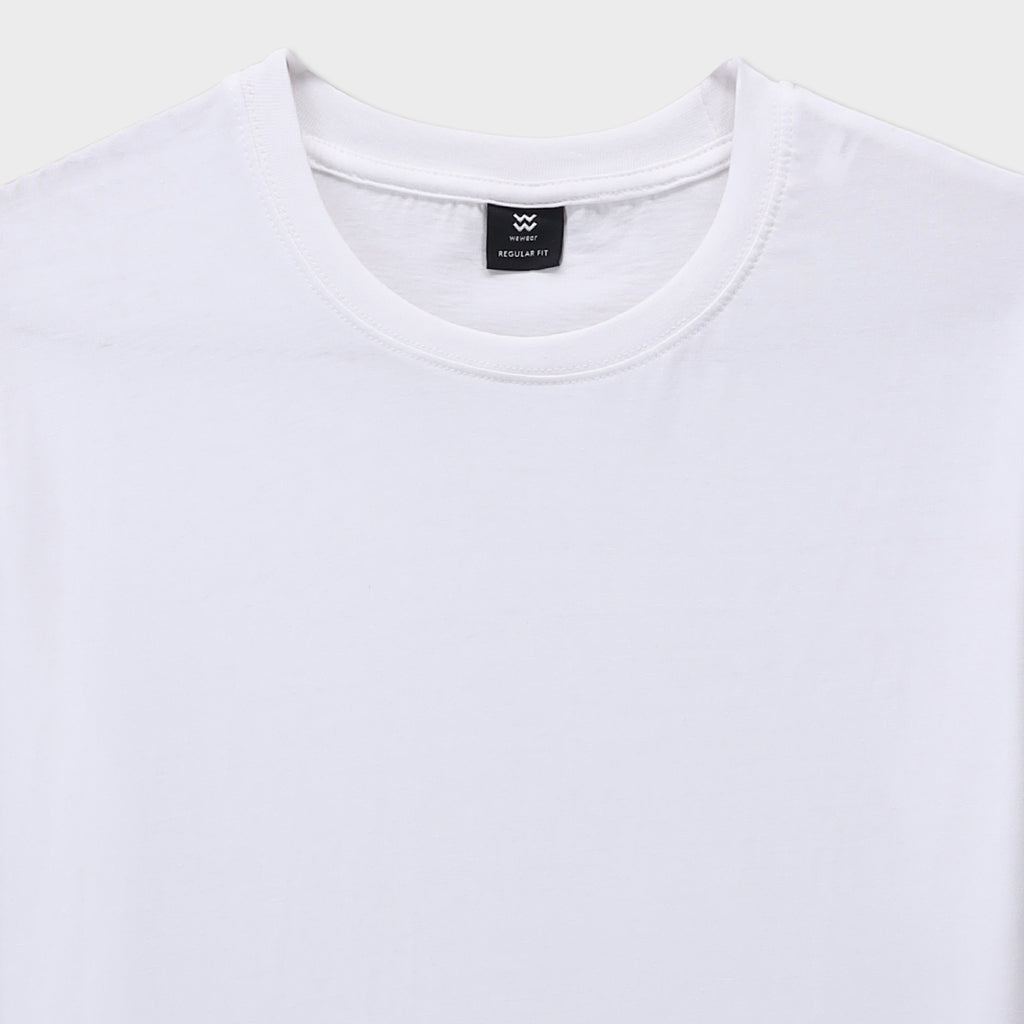 Crew neck Short Sleeve Tee with neck rib