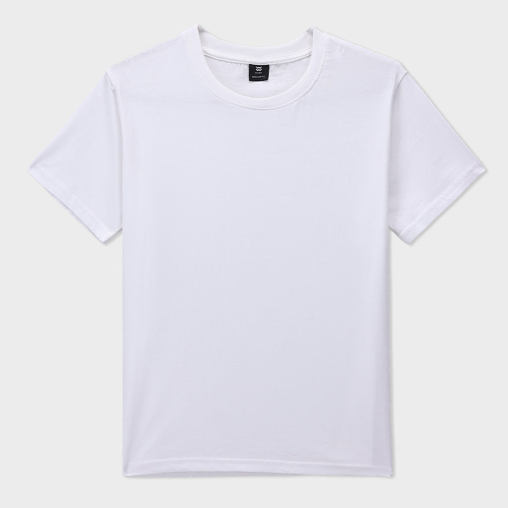 Crew neck Short Sleeve Tee with neck rib