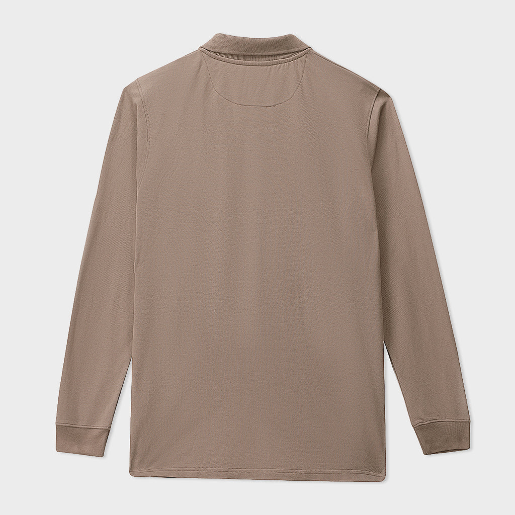 Lycra Regular Long Sleeves Polo