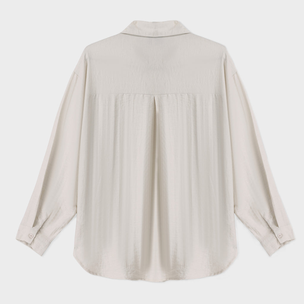 Textured Shirt with 3D flowers