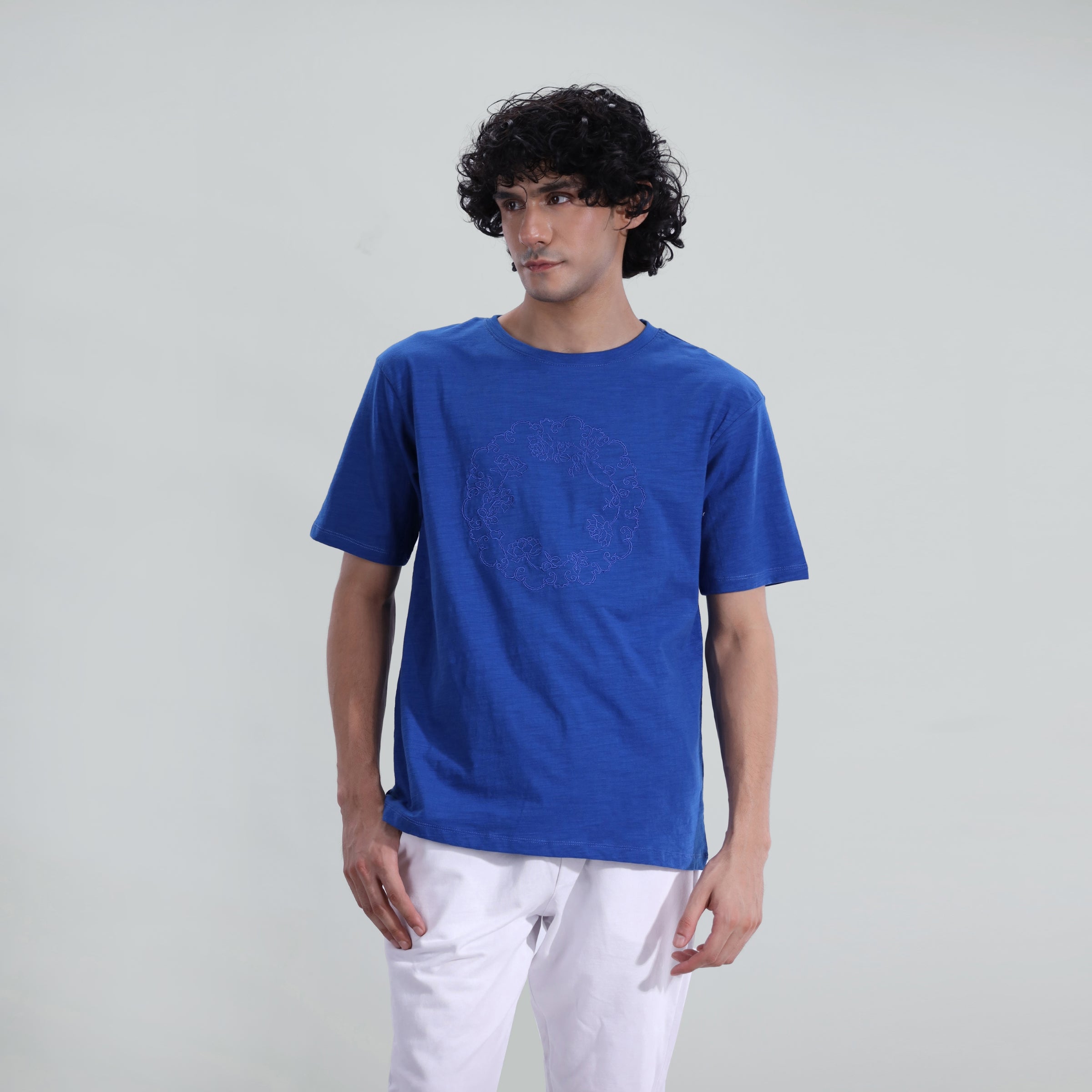 Slub Embroidered Tee