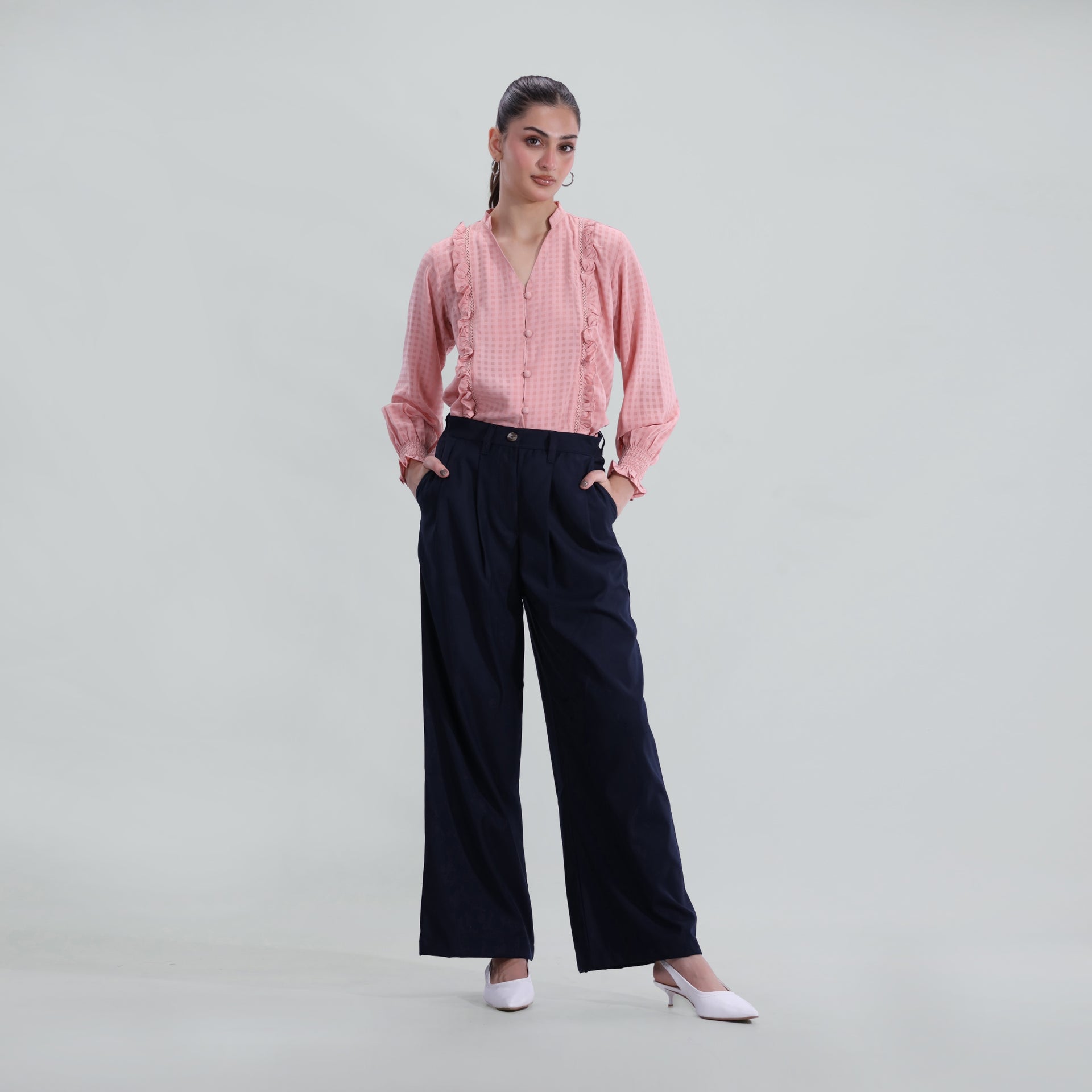 buy women's Pleated Pants trousers online in Pakistan