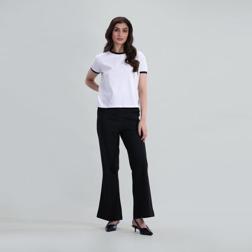 Contrast Rib Tee