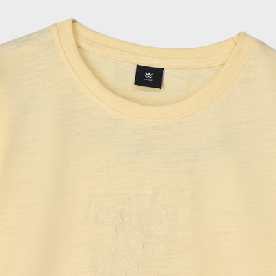 Slub Embroidered Tee
