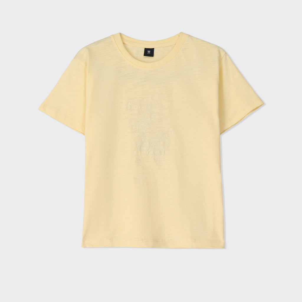 Slub Embroidered Tee