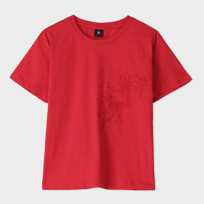 Slub Embroidered Tee