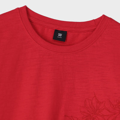 Slub Embroidered Tee