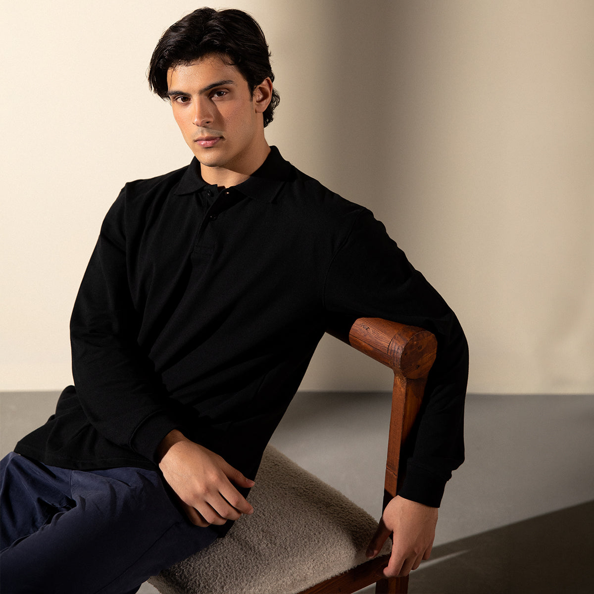 Regular Fit Full Sleeve Polo