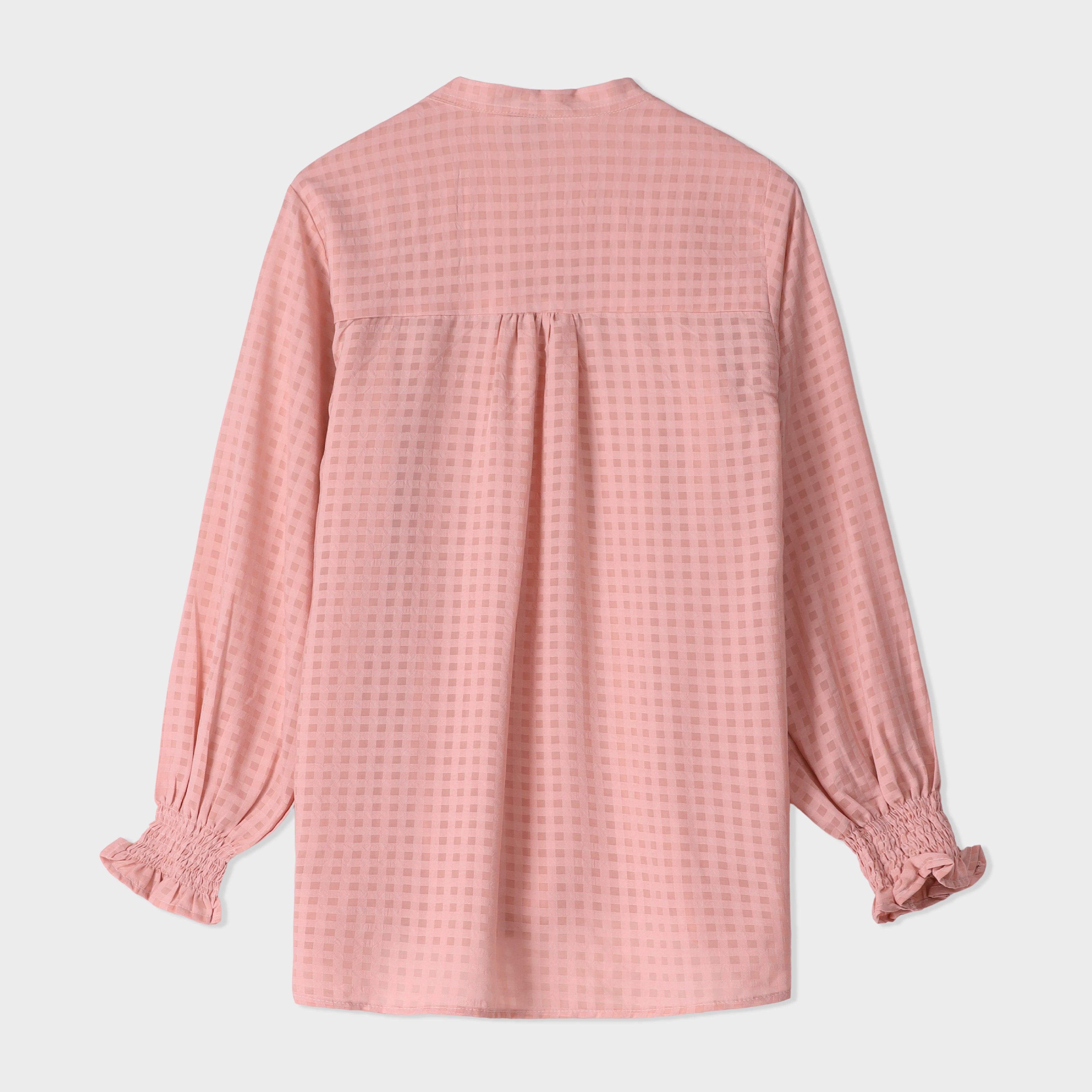 Checkered Ruffle Blouse
