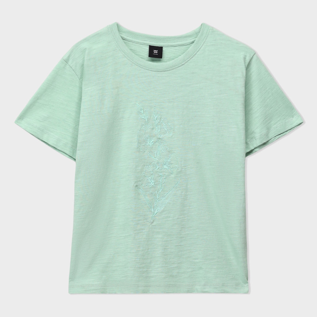 Slub Embroidered Tee