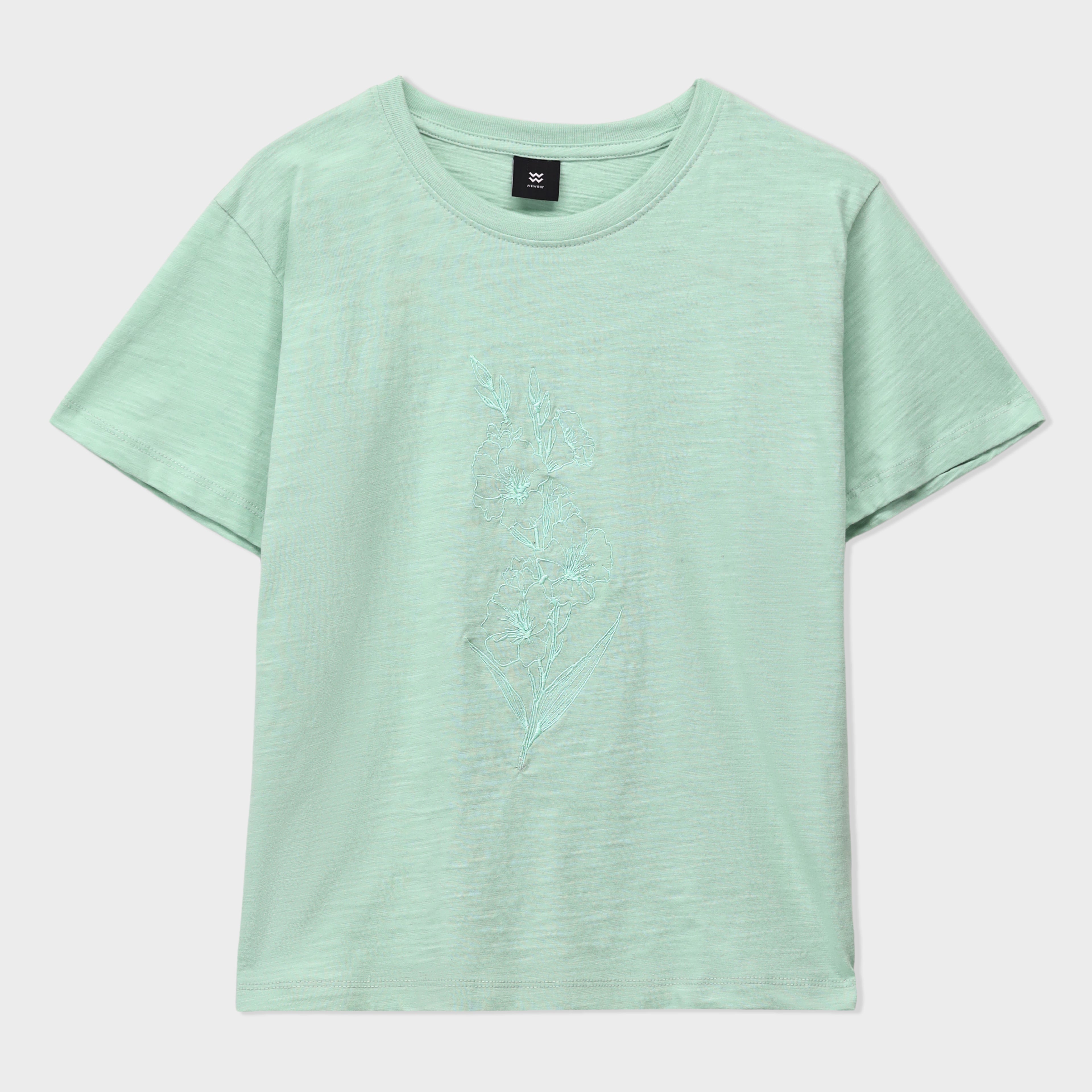 Slub Embroidered Tee