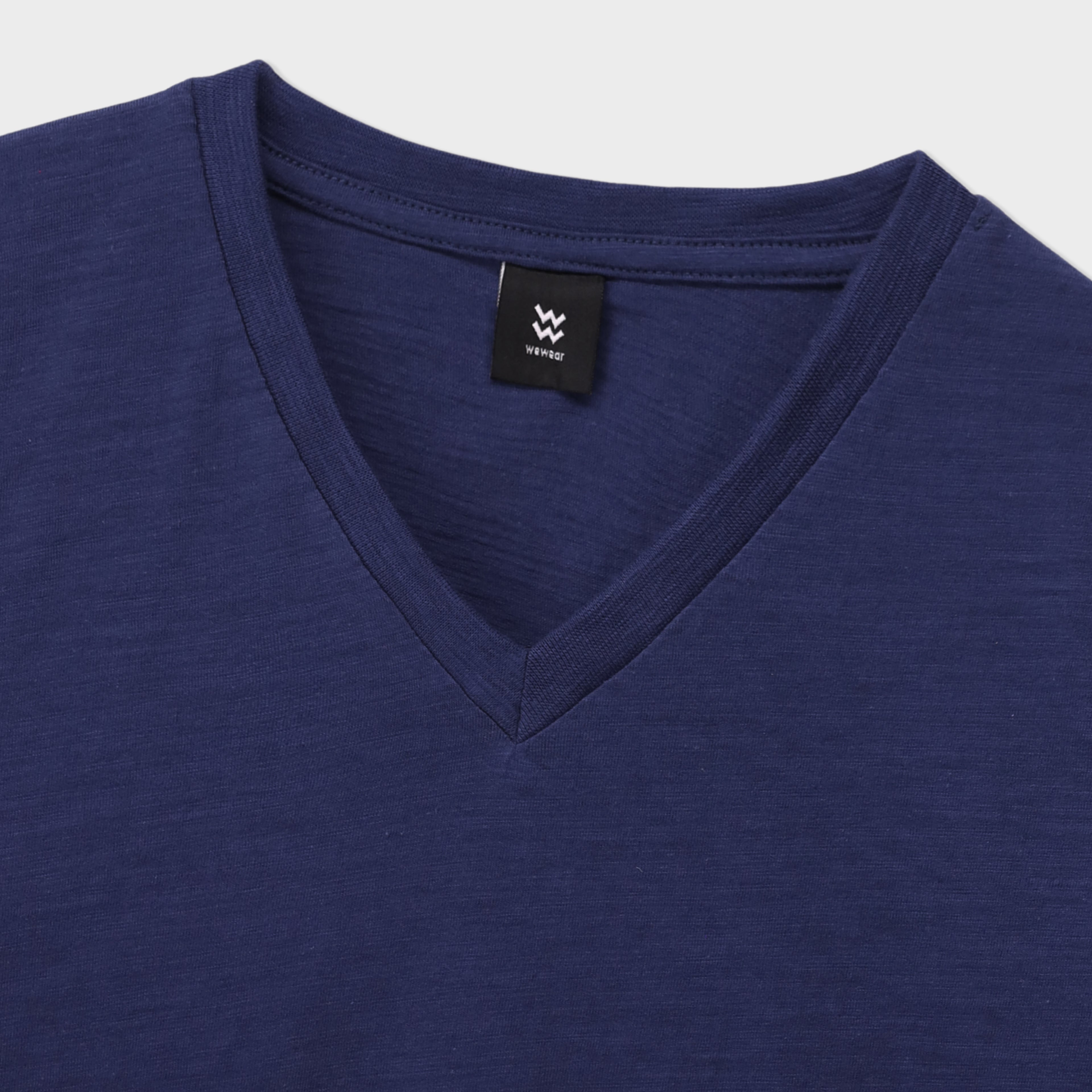Slub V neck Tee