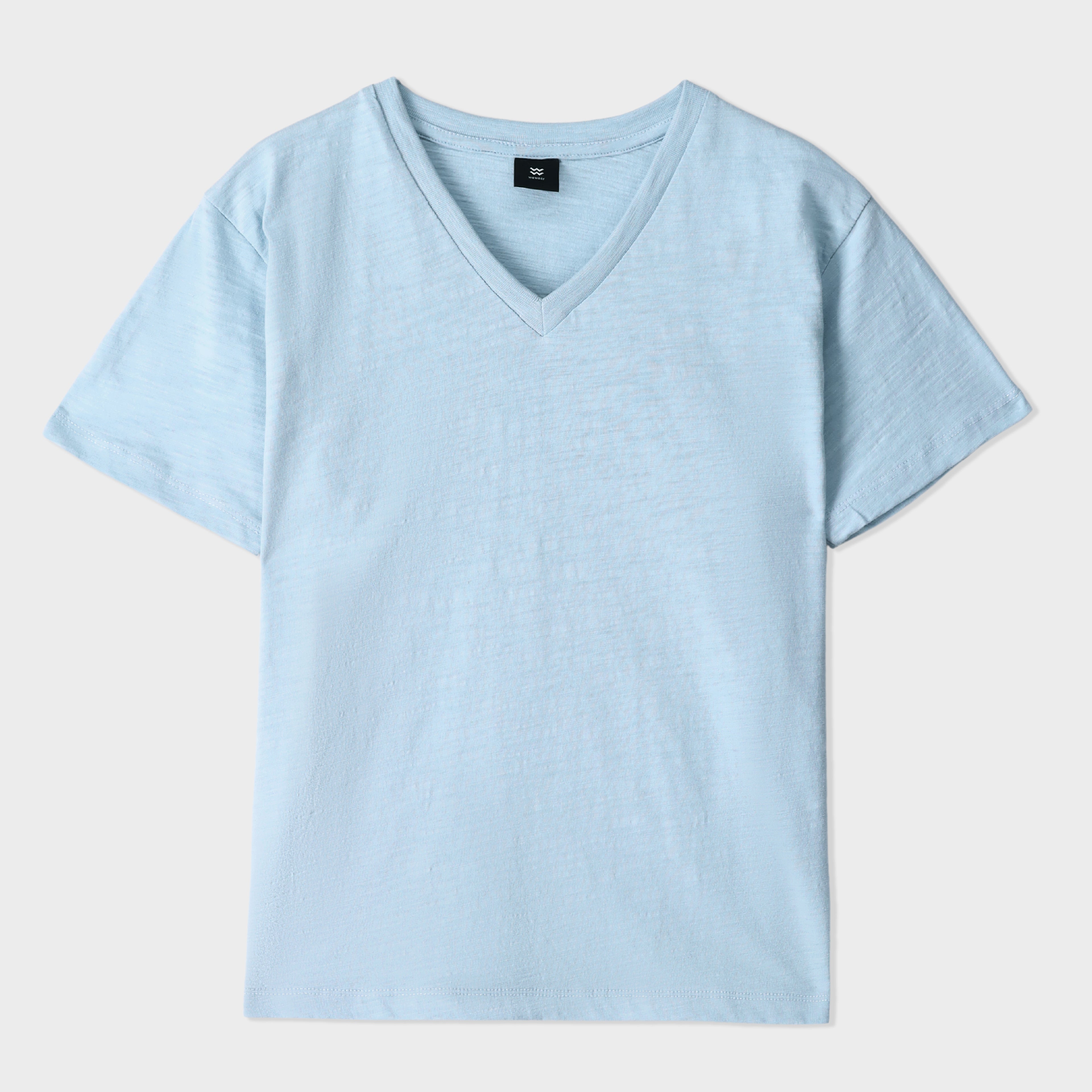 Slub V neck Tee