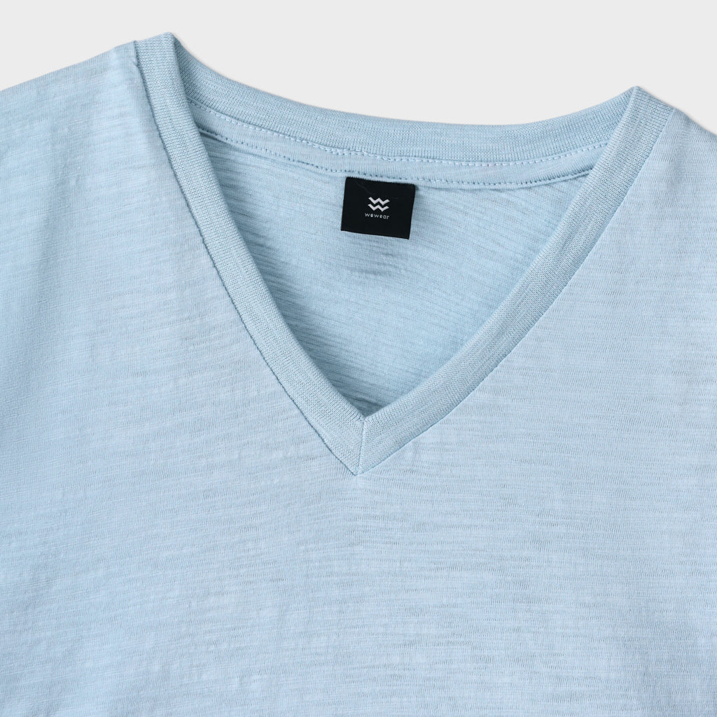 Slub V neck Tee