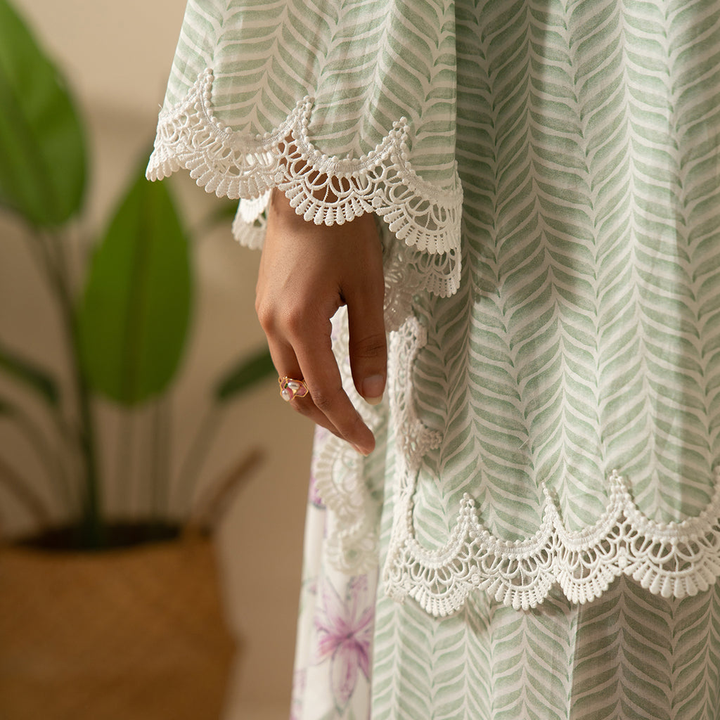 Mint Whisper 3PC Unstitched Suit