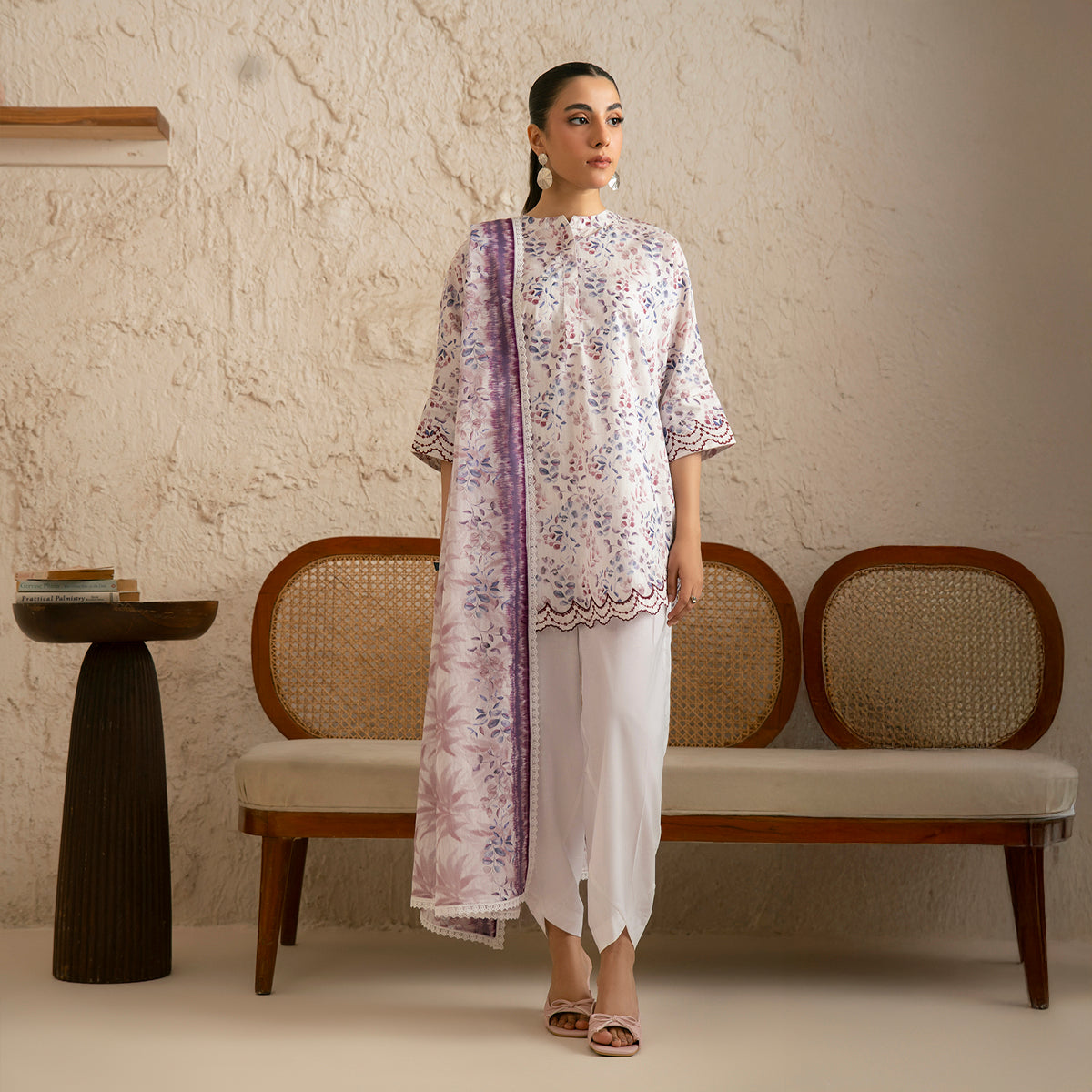 Blooming Ensemble 3PC Unstitched Suit